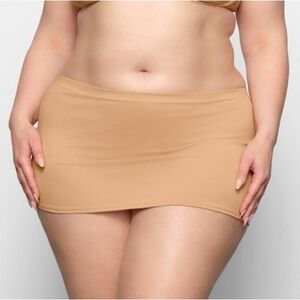Skims Recycled Swim Mini Skirt in Ochre NWT